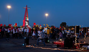 Falling Moon at Light the Night - Sept. 17, 2011